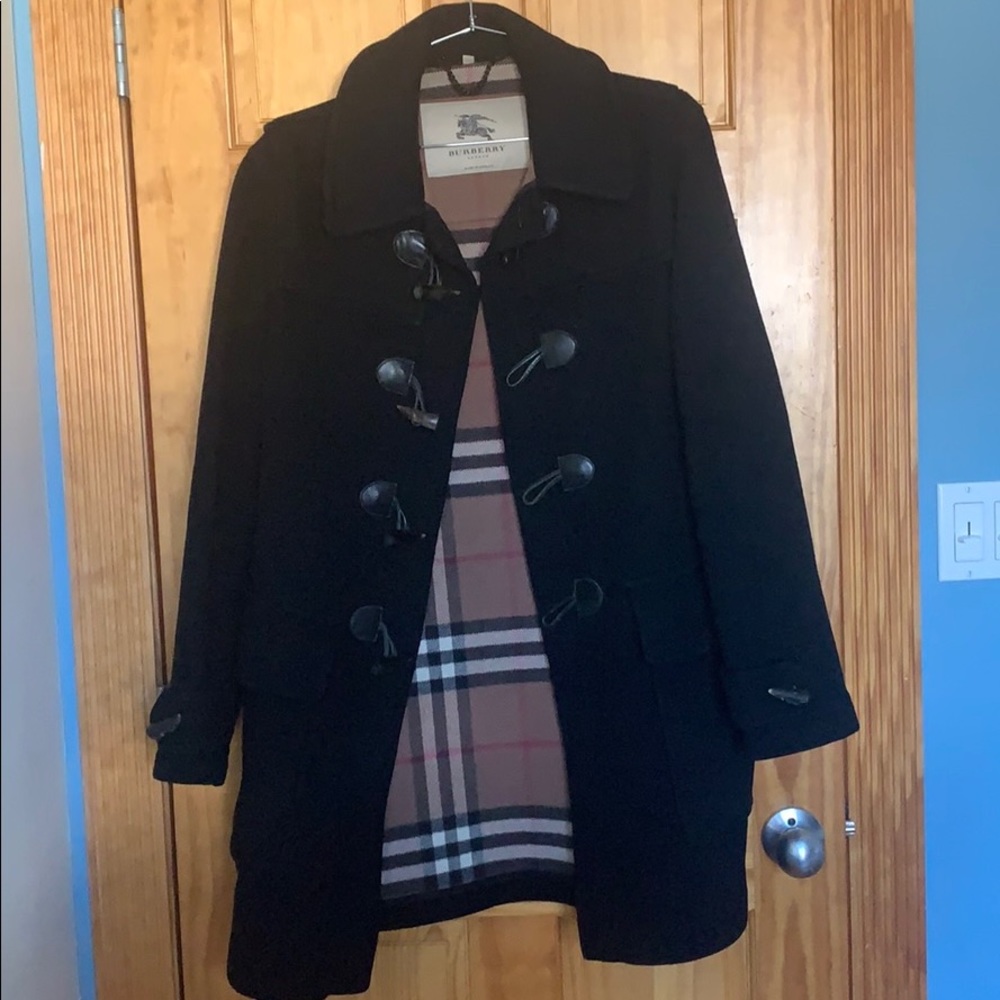 Mens Burberry Wool Pea Coat